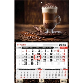 Kalendarz 2024 jednodzielny Caffe Latte