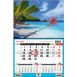 Kalendarz 2024 jednodzielny Rajska Plaża