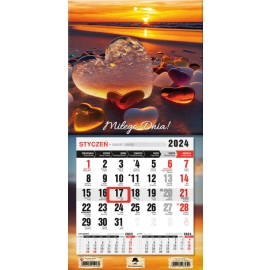 Kalendarz 2024 jednodzielny mini z magnesem Plaża KTJ-2 mini v19